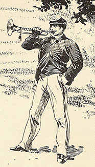 Walton Tabor illustration of a buglar