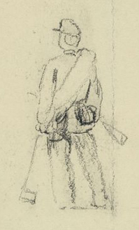 Solidier with an axe by A. R. Waud