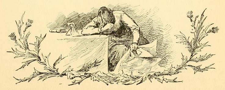 illustration of a sorrowful woman holding a newspaper