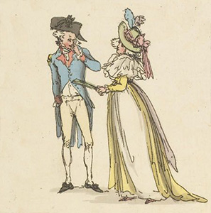 1700's woman with soldier