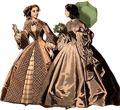 Graphic illustration of women strolling